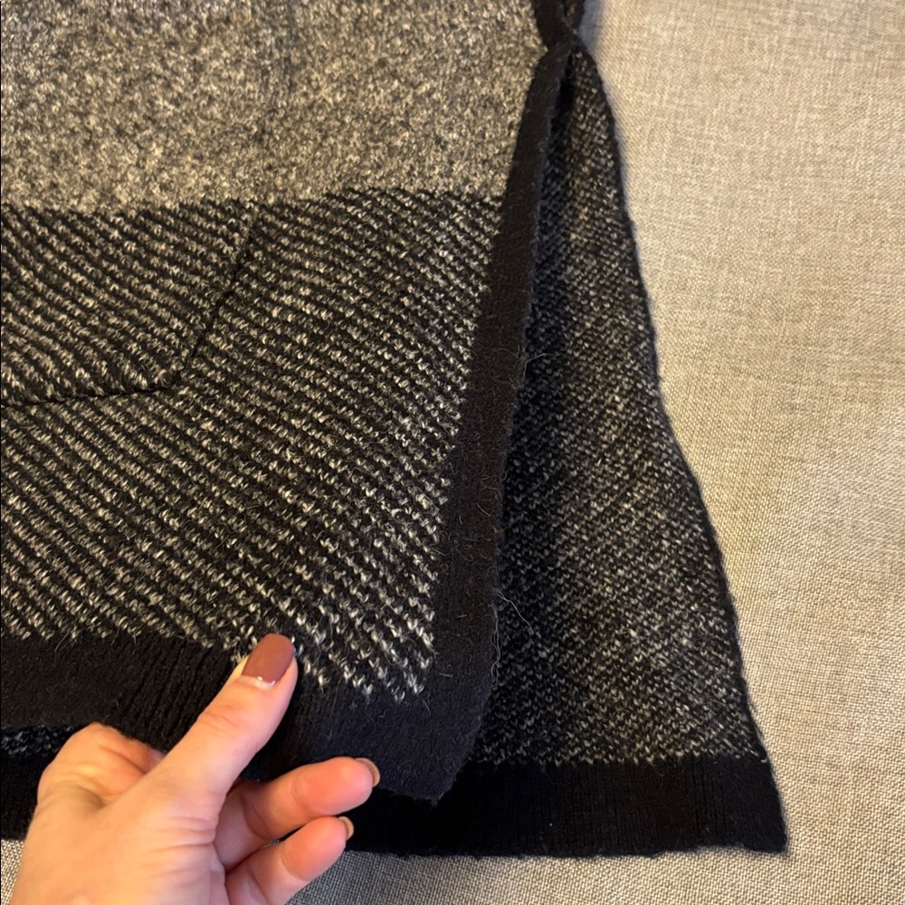 ZARA Poncho with Faux Fur Trim Hood, Sz M. - Picture 14 of 16